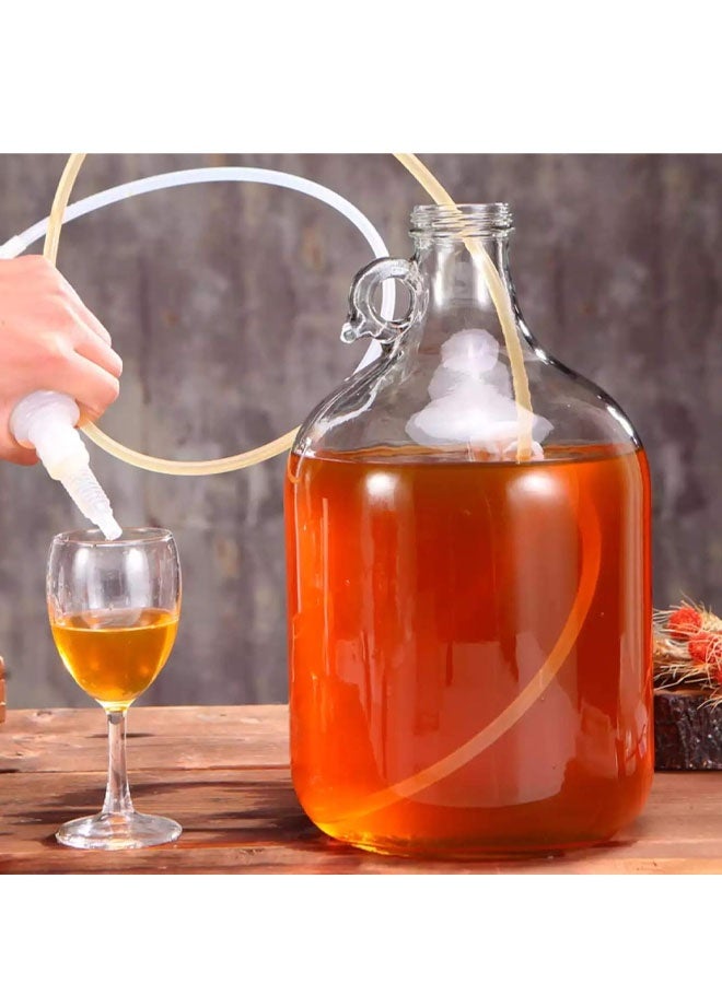 قطعتان من أنابيب مضخة سيفون النبيذ القابلة لإعادة الاستخدام، خرطوم نقل يدوي بلاستيكي لأدوات صنع النبيذ والبيرة، معدات تخمير منزلية عملية - Image 3